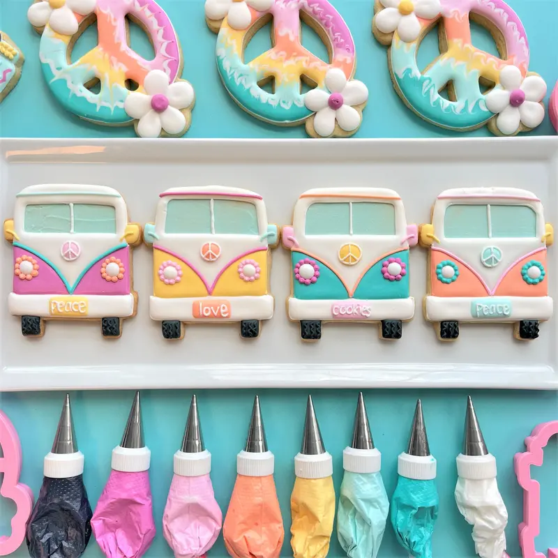 Groovy Bus Cookie Cutter For Nostalgic Dessert Designs 1
