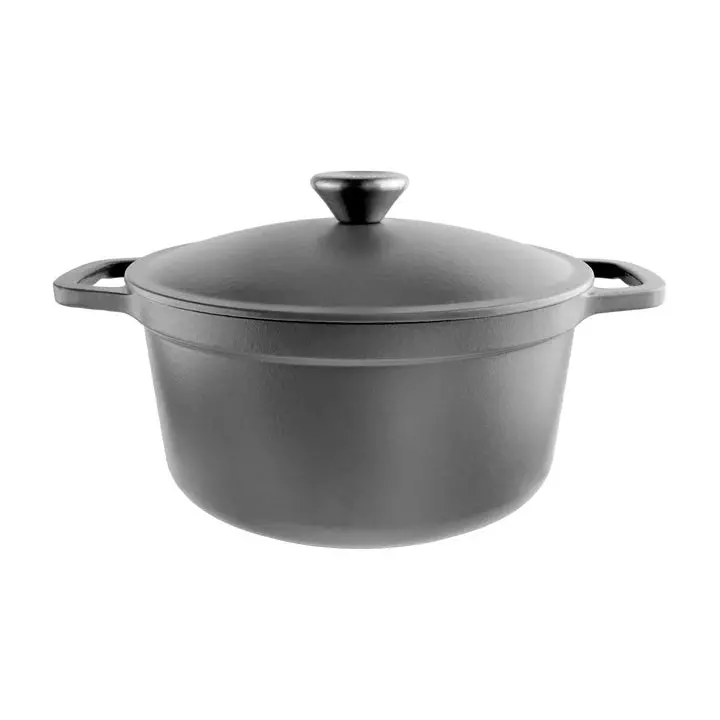 Grunwerg Commichef 24Cm Lightweight Cast Iron Casserole – Furnace Black 1