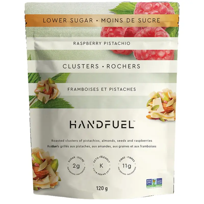 Handfuel Raspberry Pistachio Clusters – Energy-Boosting Snack, 120G 1