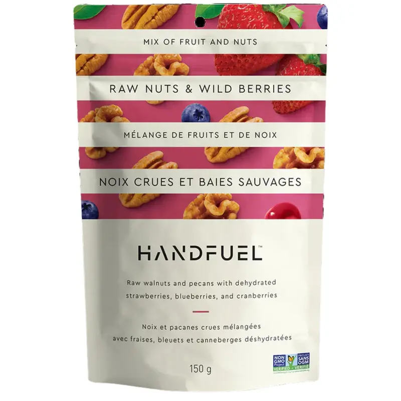 Handfuel Raw Nuts & Wild Berries – Unroasted Superfood Mix, 150G 1