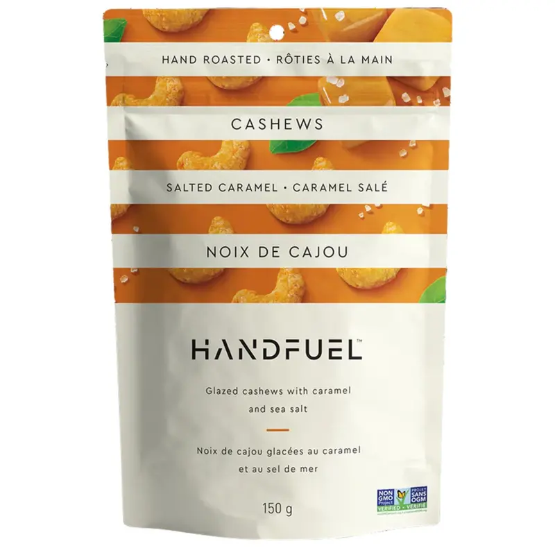 Handfuel Salted Caramel Cashews – Indulgent Protein-Rich Snack, 150G 1