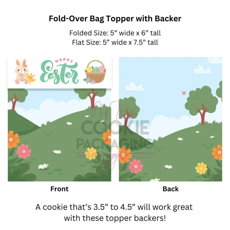 Happy Easter Fold-Over Topper And Backer Cards (Pack Of 25) 1