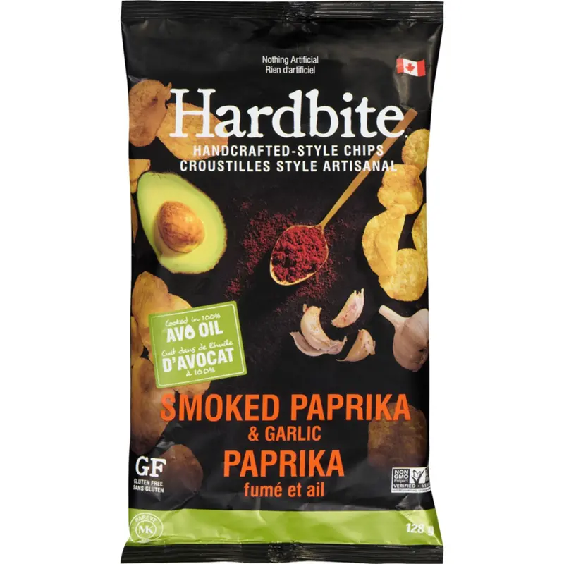 Hardbite Avocado Oil Chips – Smoked Paprika & Garlic Seasoning, 128G 1