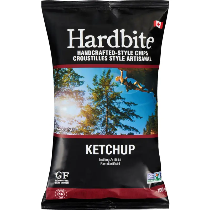 Hardbite Ketchup-Flavored Potato Chips – Small-Batch Inspired, 150G 1
