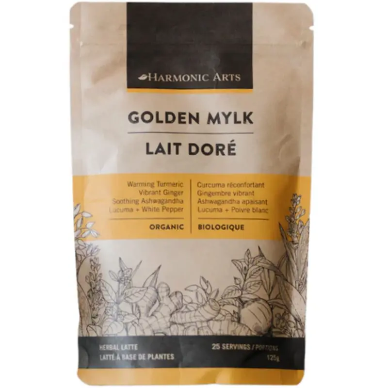 Harmonic Arts Golden Mylk Adaptogenic Herbal Latte Mix (125G) 1
