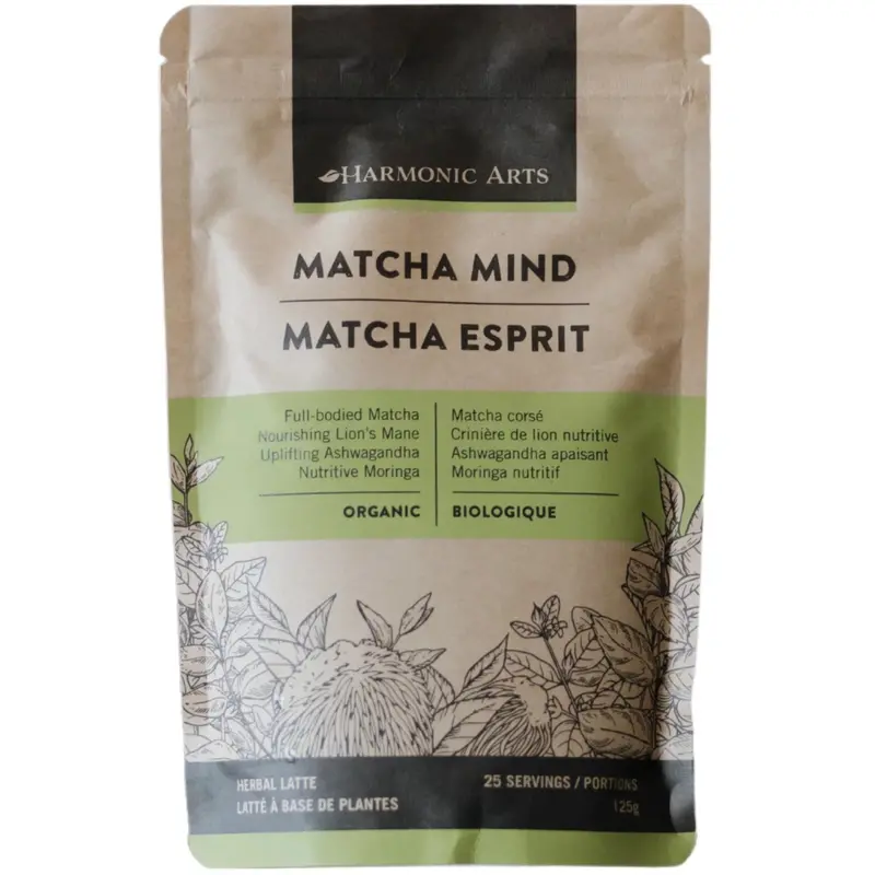 Harmonic Arts Matcha Mind Herbal Latte – Adaptogenic Blend, 125G 1