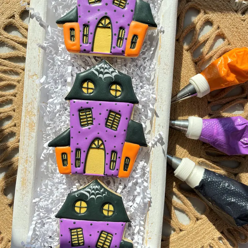 Haunted House Cookie Cutter With Stencil (Stencil Only) 1