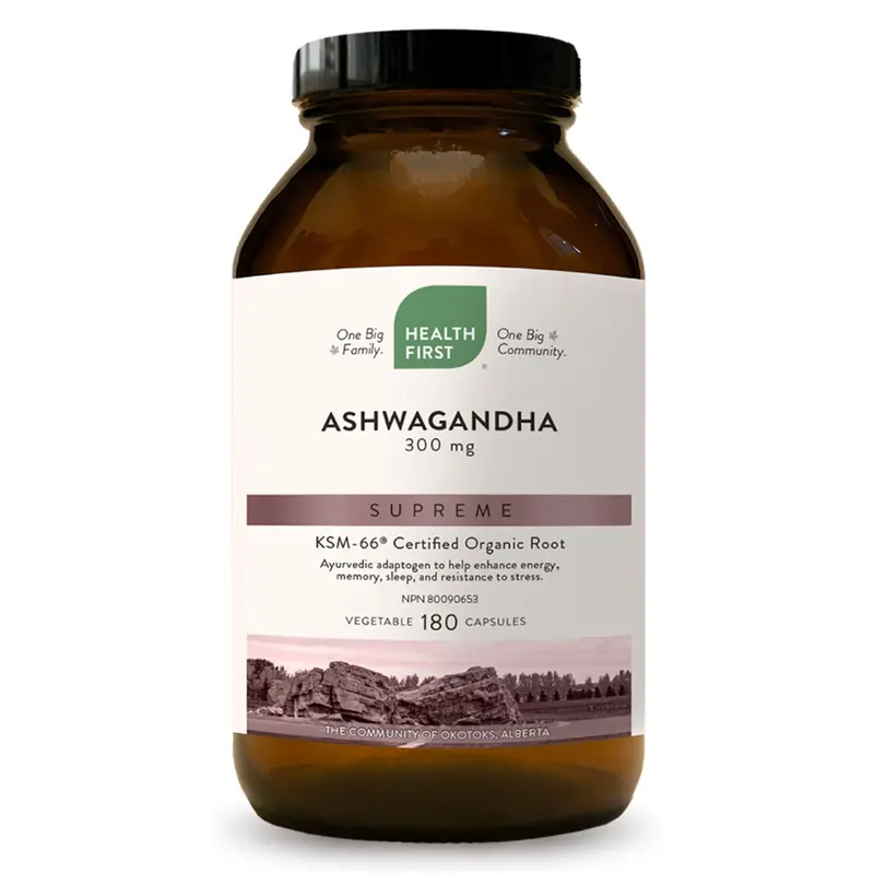 Health First Ashwagandha Supreme Adaptogen Capsules – 180 Count 1