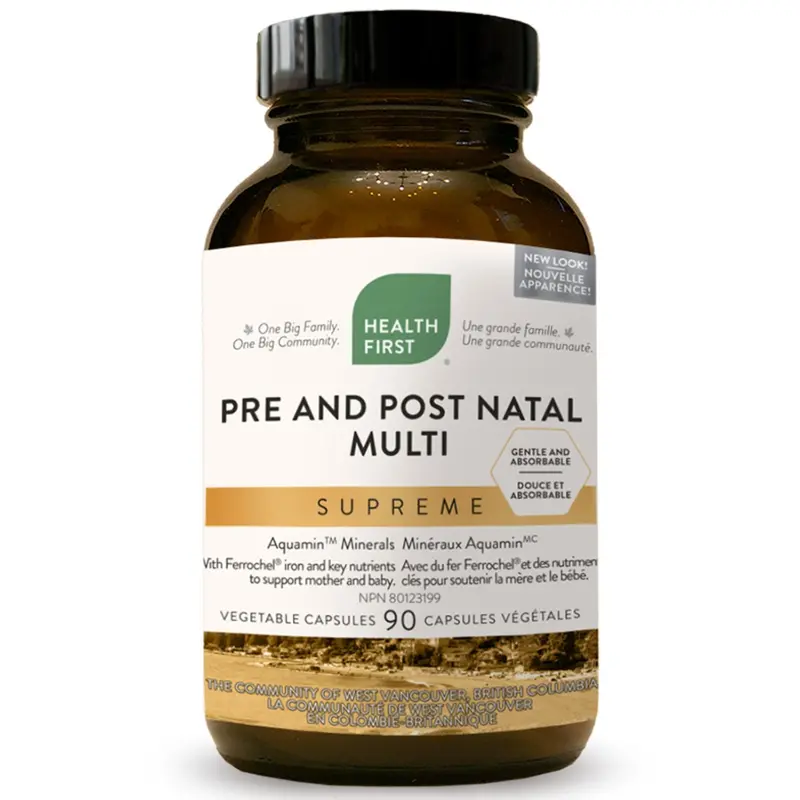 Health First Prenatal & Postnatal Multivitamin – Supreme Formula, 90 Capsules 1