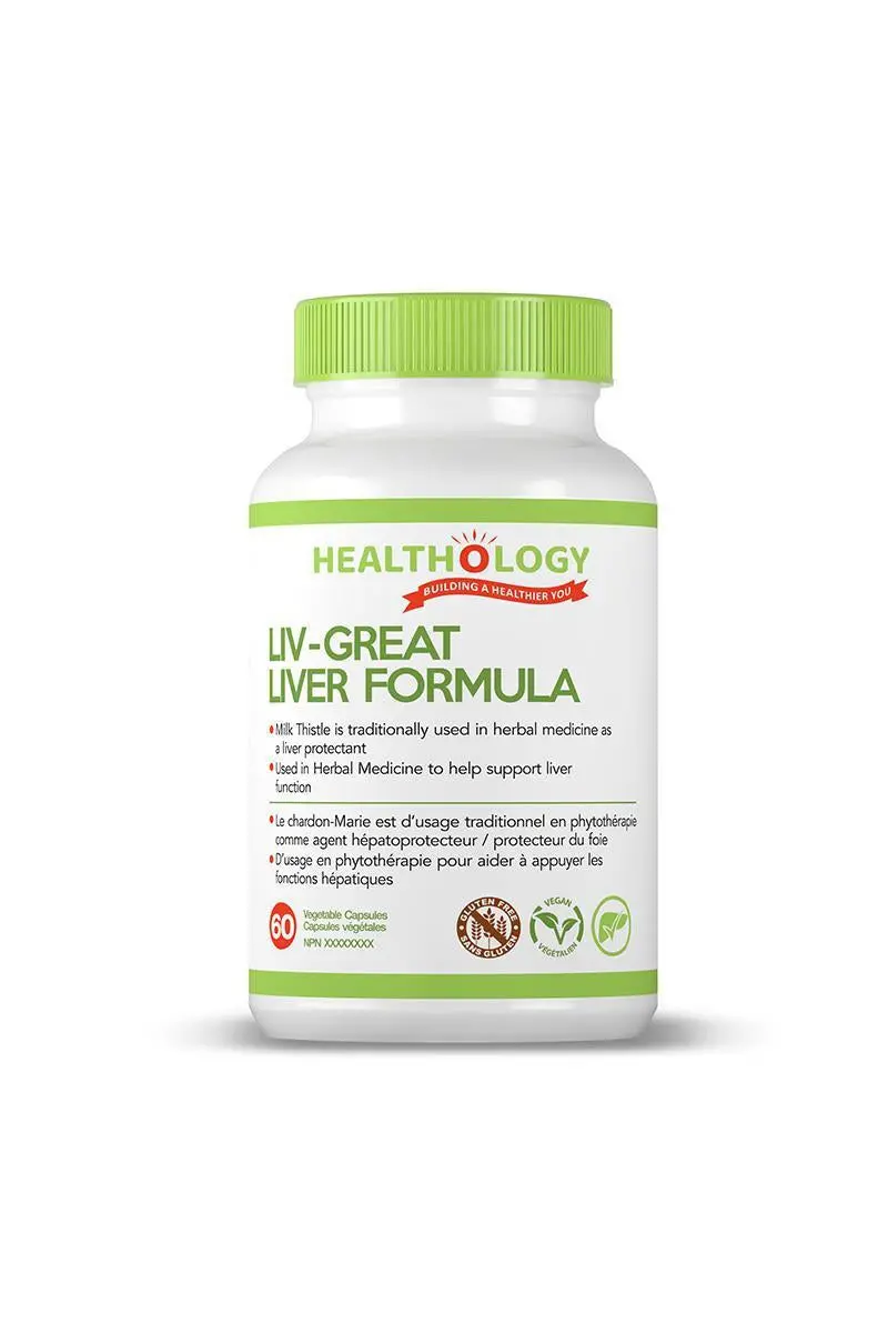Healthology Liv-Great Capsules – Liver Health & Detox Support (60 Count) 1