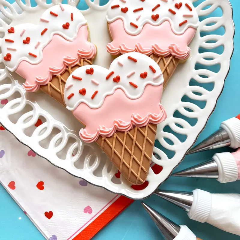 Heart Ice Cream Cone Cookie Cutter 1