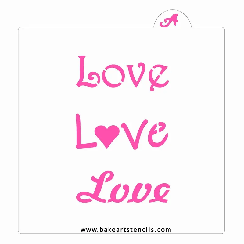 Heartfelt Love Cookie Stencil By Bakeart 1