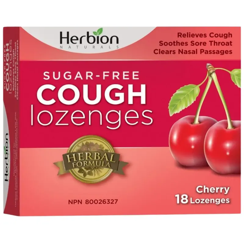 Herbion Sugar-Free Cherry Cough Lozenges – 18 Count 1