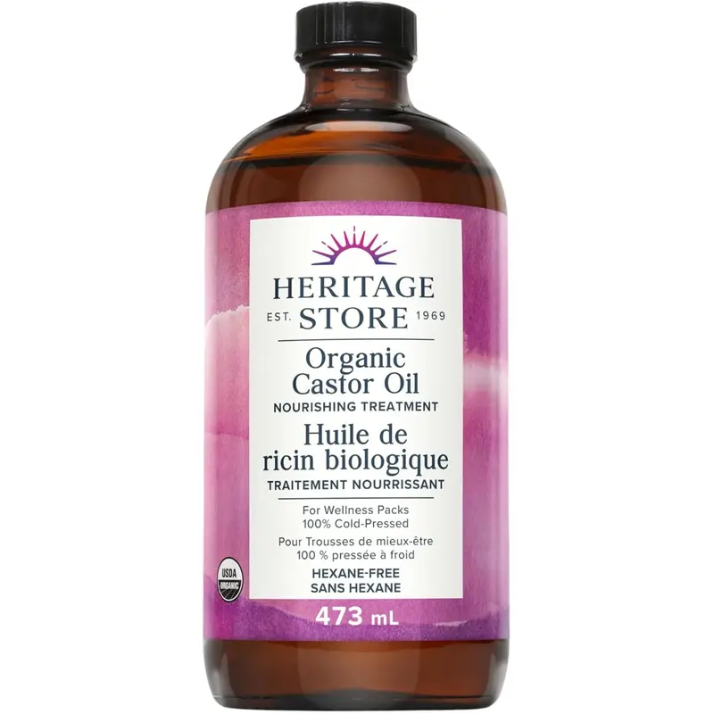 Heritage Store Organic Cold-Pressed Castor Oil – 473Ml Usda-Certified Option 1