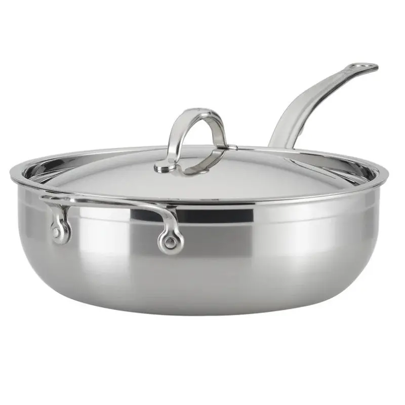 Hestan Probond 28Cm Stainless Steel Essential Pan With Lid – 4.7L Heavy-Duty 1