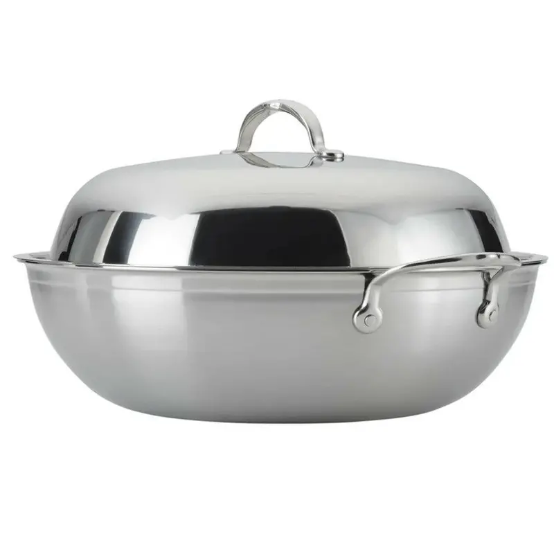 Hestan Probond 36Cm Induction Wok With Lid – Stainless Steel Stir-Fry Pan 1