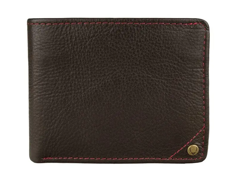 Hidesign Men'S Slim Brown Leather Bifold Wallet 1