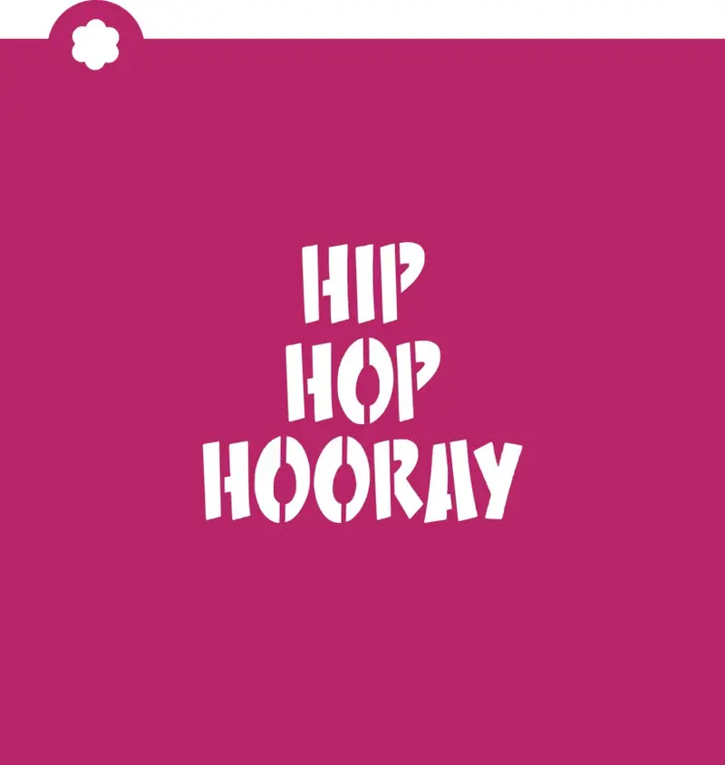 Hip Hop Hooray Easter Celebration Stencil 1