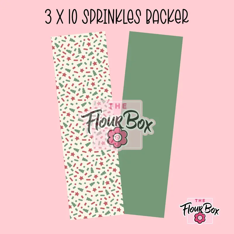 Holiday Sprinkle Cookie Box Backer – 3X10 Inch Slim Display Card (Pack Of 25) 1