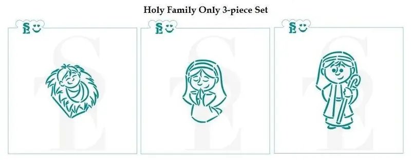 Holy Family Nativity Stencil Set (Print-Your-Own) 1