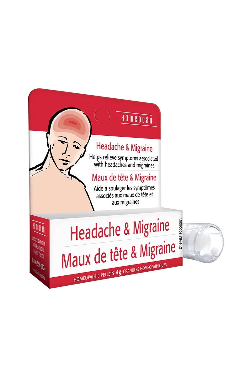 Homeocan Headache & Migraine Homeopathic Relief – 4 G 1