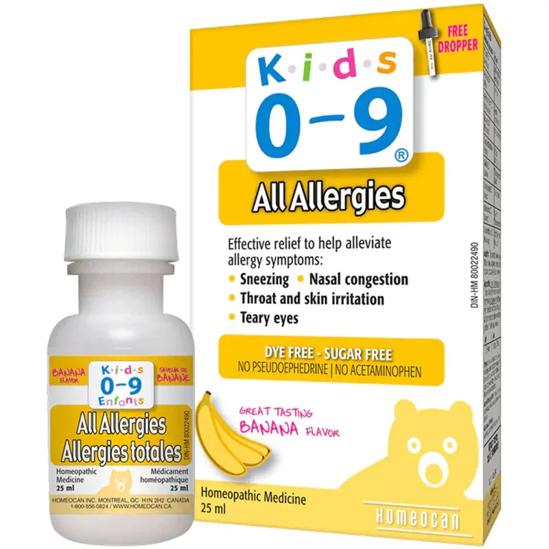 Homeocan Kids All Allergies Homeopathic Drops – Pediatric Allergy Relief, 25Ml Alcohol-Free Formula 1