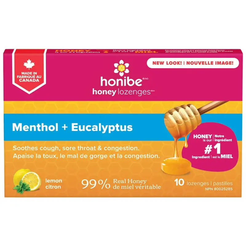 Honibe Lemon-Menthol Refreshing Lozenges – Natural Breath & Throat Aid, 10 Count 1