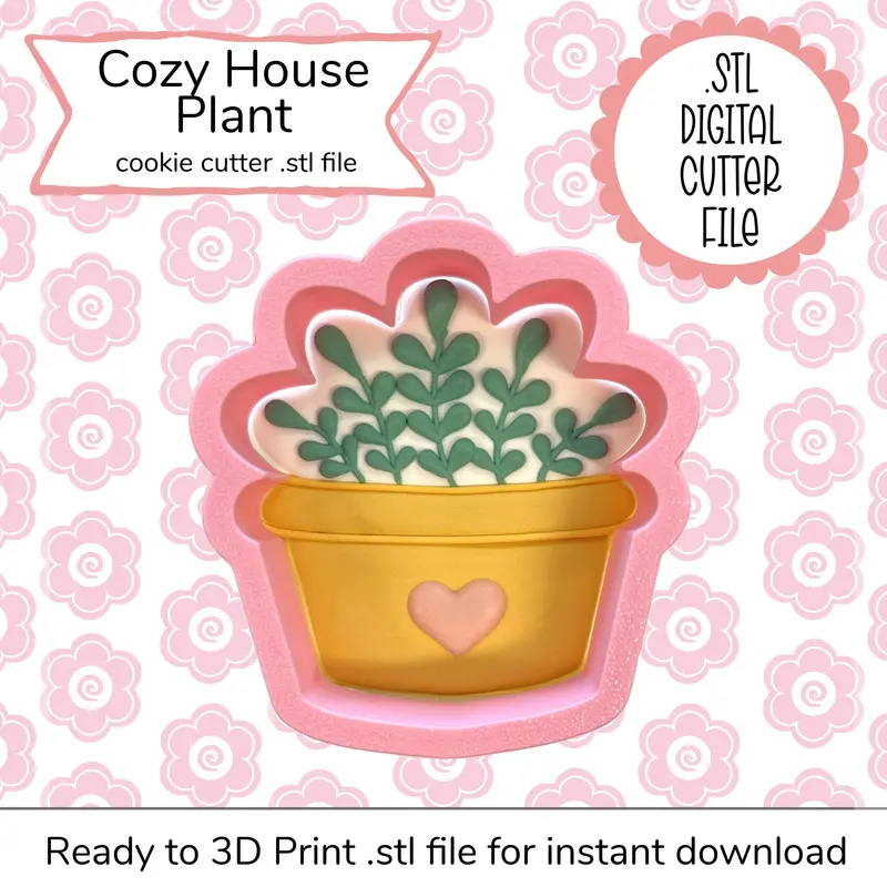 Houseplant Cookie Cutter Stl File – Digital Download 1