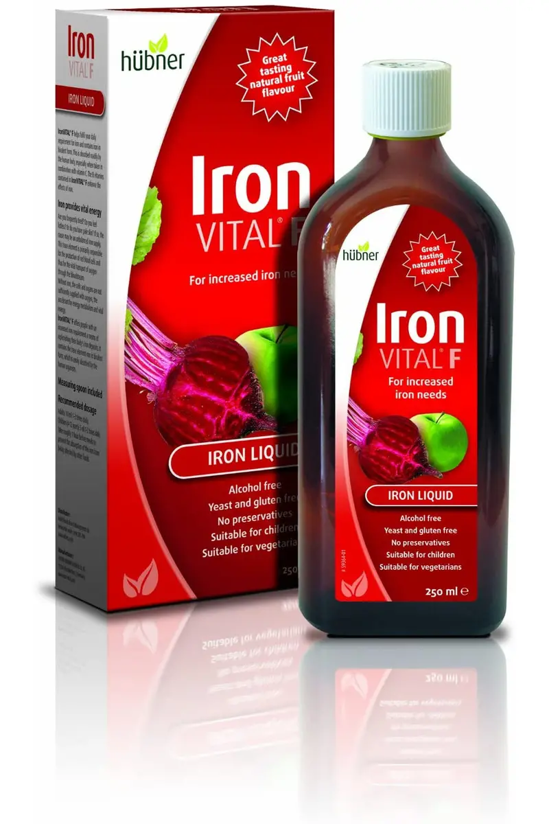 Hubner Iron Vital F – Iron + Folic Acid Liquid Supplement, 250 Ml 1
