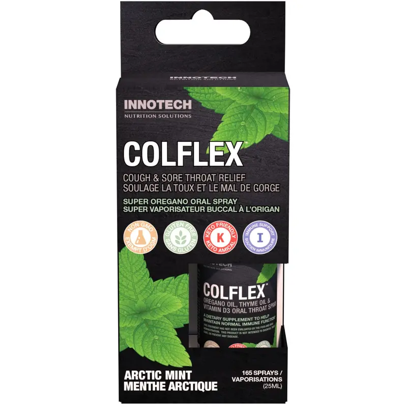 Innotech Colflex Oregano Throat Spray – Arctic Mint Flavor – 25 Ml 1