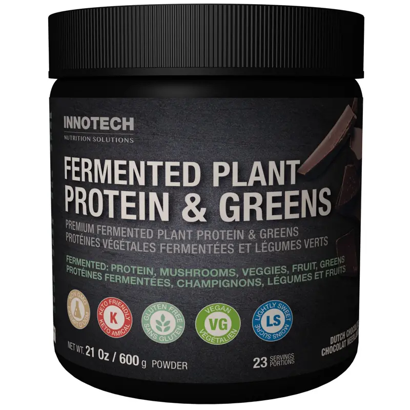 Innotech Fermented Plant Protein & Greens Powder – Chocolate Flavor 1