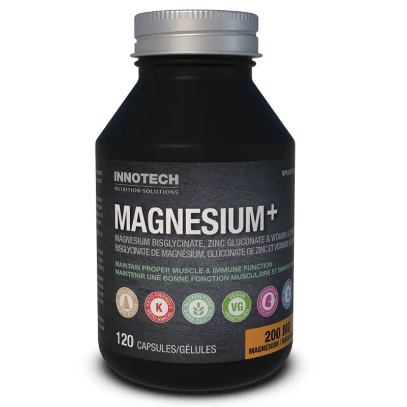 Innotech Magnesium+ Supplement – Enhanced Absorption Formula With Vitamin B6, 120 Capsules 1