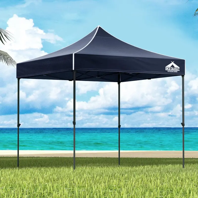 Instahut Navy Foldable 3X3M Pop-Up Gazebo – Lightweight Outdoor Marquee For Events, Camping & Garden Shade 1