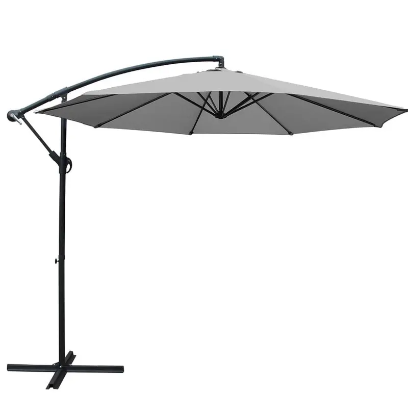 Instahut Outdoor Octagonal Umbrella – 3M Uv50+ Canopy & Reinforced Steel Frame (Grey) 1