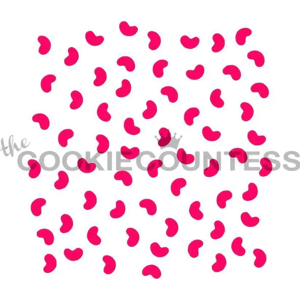 Jelly Bean-Shaped Mini Stencil For Baking & Decorating 1