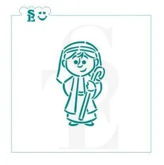 Joseph Nativity Figure Stencil (Print-Your-Own) 1