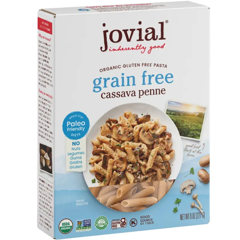 Jovial Organic Cassava Penne Pasta – Grain-Free, Gluten-Free, 227G 1