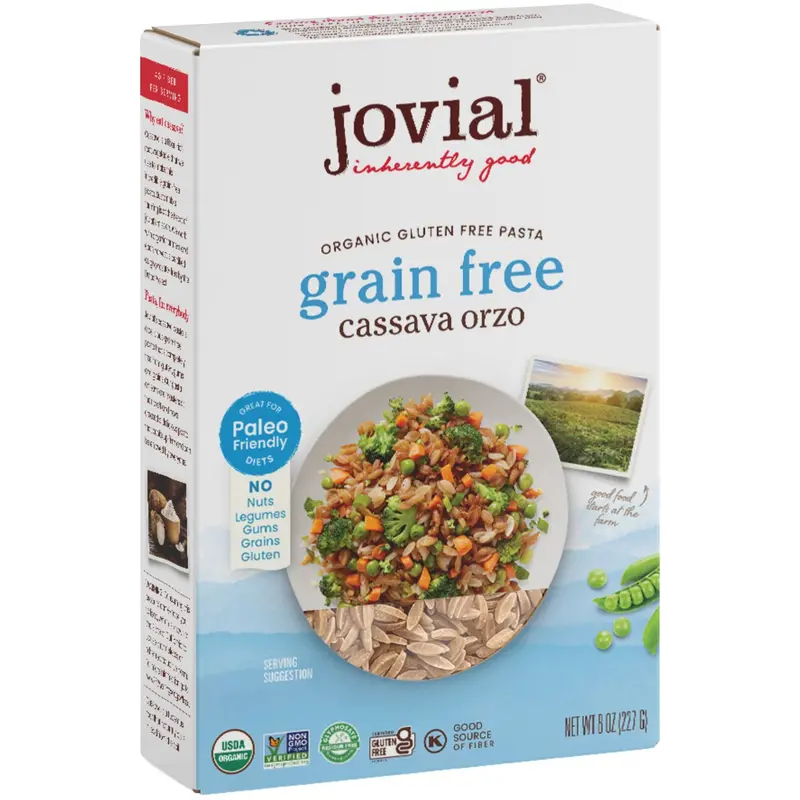 Jovial Organic Grain-Free Cassava Orzo – 227G Gluten-Free Pasta Alternative 1