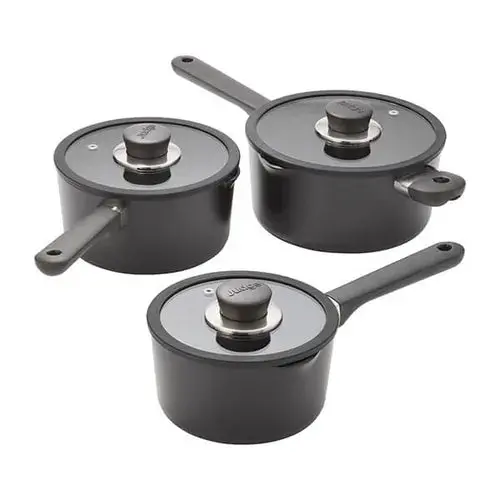 Judge Vista 3-Piece Ceramic Saucepan Set With Draining Lids (Jv3A1) 1
