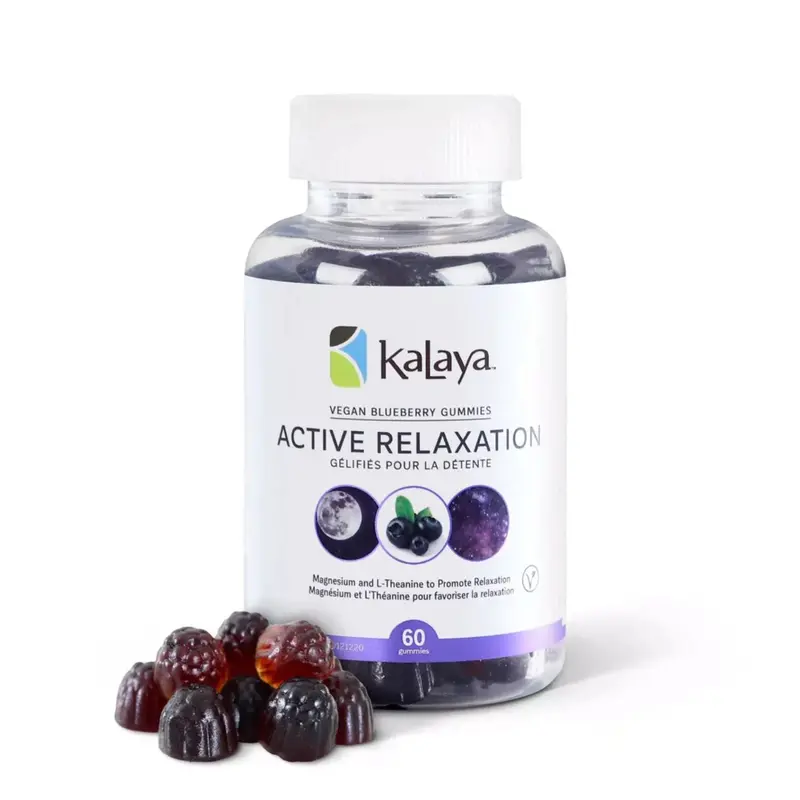 Kalaya Blueberry Relaxation Gummies – Vegan Active Calming Formula, 60 Count 1