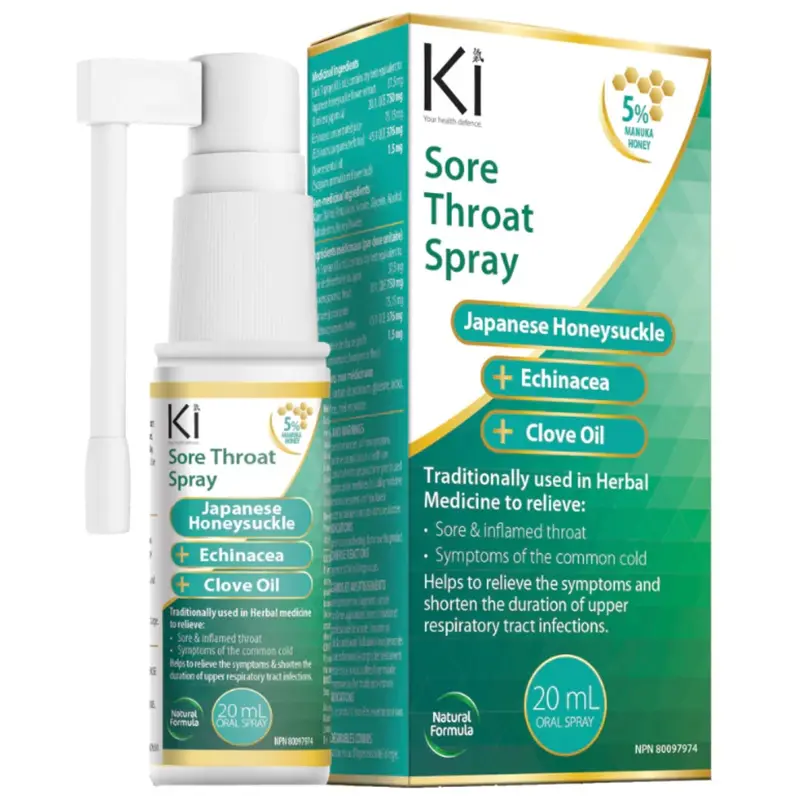 Ki Sore Throat Spray – 20Ml Natural Herbal Throat Comfort 1