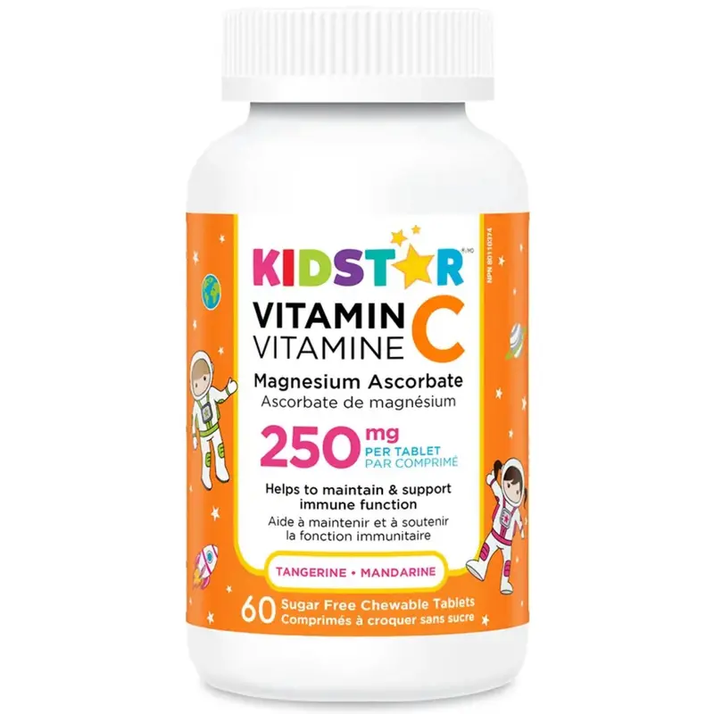 Kidstar Vitamin C Chewables, 250 Mg, 60 Tablets 1