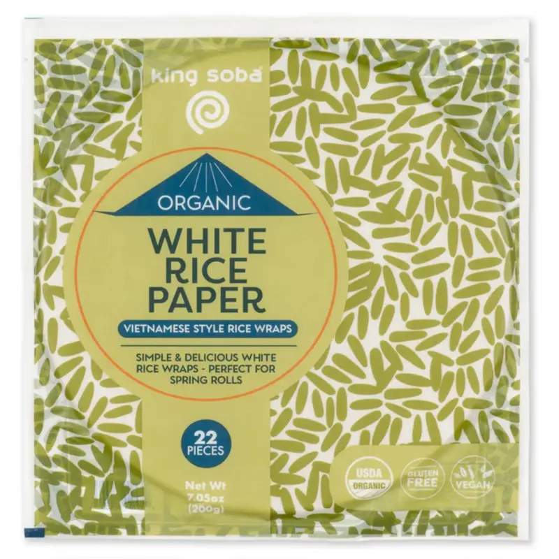 King Soba Organic White Rice Paper Wraps – 200G 1