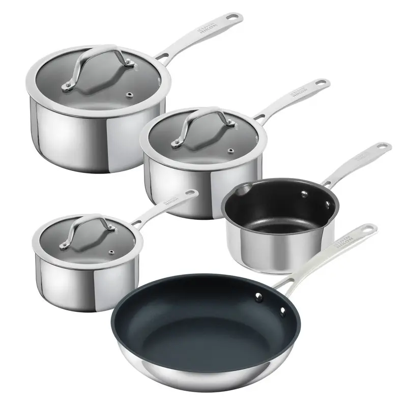 Kuhn Rikon Allround 5-Piece Saucepan Set – Stainless Steel Cookware (Model 9886) 1