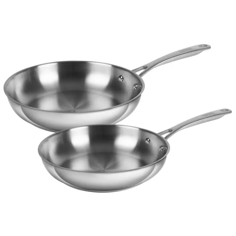 Kuhn Rikon Allround Uncoated Stainless Steel Frying Pan Set (24 Cm + 28 Cm) 1