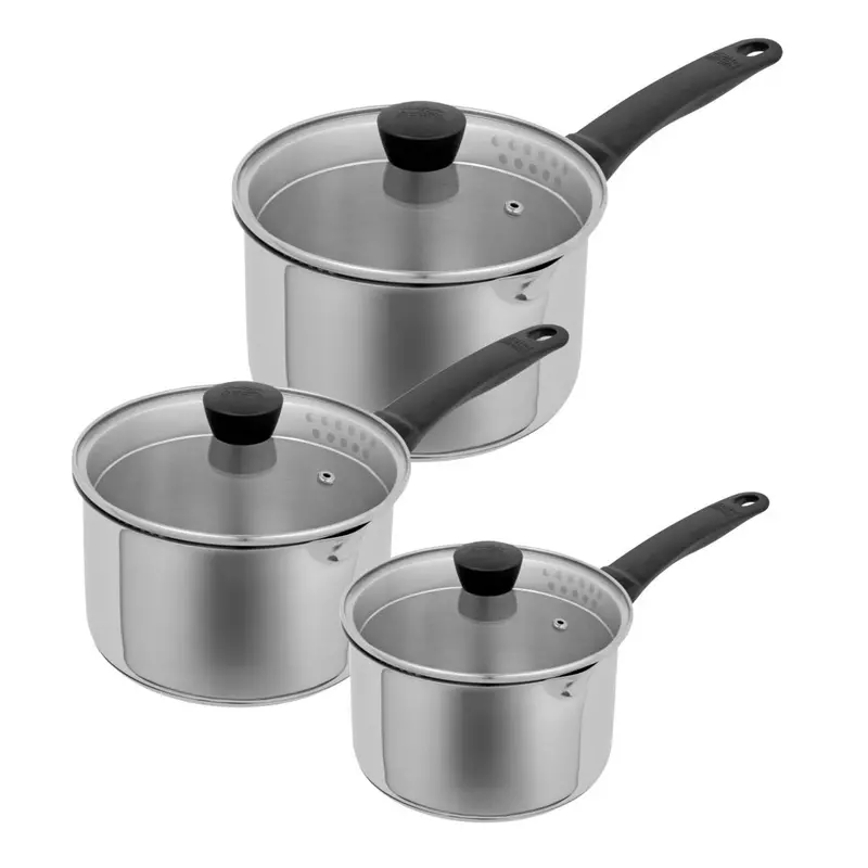 Kuhn Rikon Classic Plus 3-Piece Draining Lid Saucepan Set (Model 37783) 1