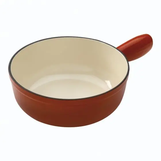 Kuhn Rikon Classic Red Cast Iron Fondue Pot – 24 Cm, Induction-Ready 1