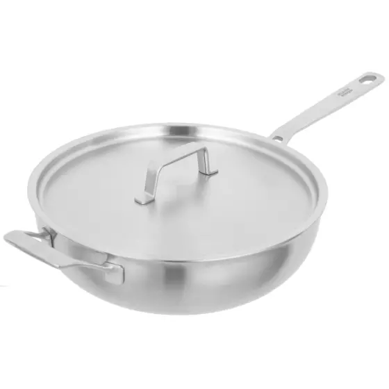 Kuhn Rikon Culinary Fiveply 28Cm Uncoated Wok With Lid 1