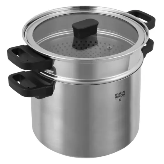 Kuhn Rikon Locarno Pasta Pot With Strainer Insert – 6.5L, 22Cm 1