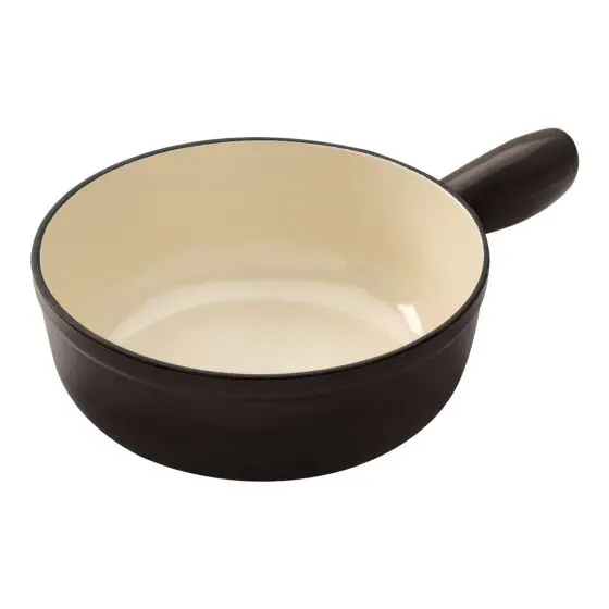 Kuhn Rikon Matte Black Cast Iron Fondue Pot – 24 Cm, Induction-Compatible 1